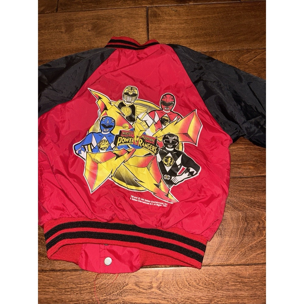 vintage power rangers mighty‎ morphin Toddler bomer  Jacket Size 4 Made In USA